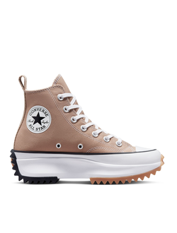 бежевые высокие Converse на платформе