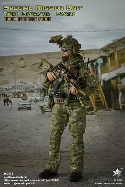 БОЕЦ СИЛ СПЕЦИАЛЬНЫХ ОПЕРАЦИЙ США - Коллекционная ФИГУРКА 1/6 scale SMU Tier 1 Operator Part XI Quick Response Force (26040B) - Easy&Simple