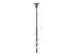 Парковая опора освещения торшерная ОТ 108/76-3,0м