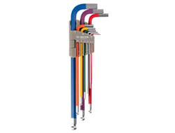 Набор Г-образных шестигранников 1,5-10 мм, длинные, с шаровым окончанием, 9 предметов KING TONY 20109MW