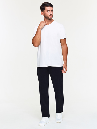 Спортивные брюки мужские, на флисе,  211BM-1179 (черные)