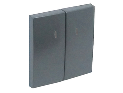 Клавиша для 2-кл выключателя с подсветкой, серая, Logus 90 - Efapel 90615 TIS