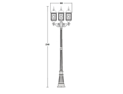 Садово-парковые фонари LONDON  3-S-08(195см)