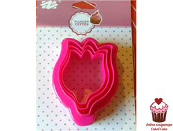 Набор вырубок Тюльпан двусторонний, 3 шт.