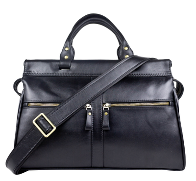 Кожаный саквояж Monvalle Premium black (арт. 4046-51)