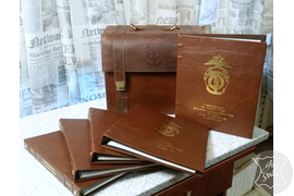 фотоальбом на заказ, подарок руководителю, фотоальбом из кожи, кожаный альбом, архив для фото