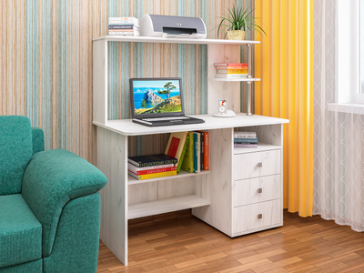 СК-6 рабочий стол с надстройкой Крафт светлый