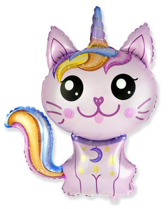 Фольгированная фигура "Котенок единорог"