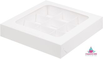 Коробка для конфет с прозрачной крышкой