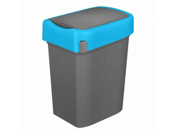 Бак для мусора 10 л. 24,5*19,6*34,5 см. с синим ободом