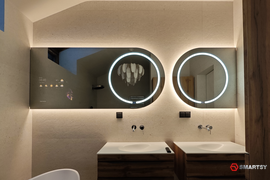 Умные зеркала для ванной - шкафчики, обувницы,  фартуки