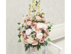 Купить/Композиция из искусственных цветов "Карамель "  № Б005