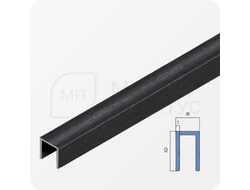 П-образный бордюр-вставка из алюминия 6х10 мм. NEEXY PV85-46 BBL-D Черный блестящий браш 2.7 м.