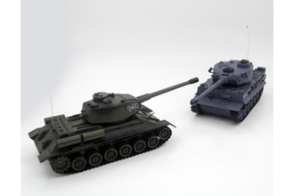 Танковый бой на радиоуправлении T34 vs Tiger Predator / 1:28