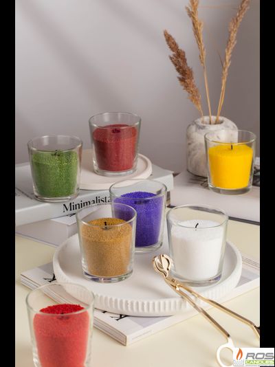 Насыпная свеча "Радость" 7*7 см, цвет "Бежевый"