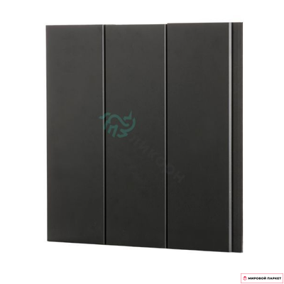 Скандинавские стеновые панели Ликорн Чёрные 125х12х2800