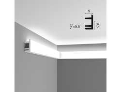 Потолочный карниз для скрытого освещения с гладким профилем Orac Decor Коллекция Modern C381