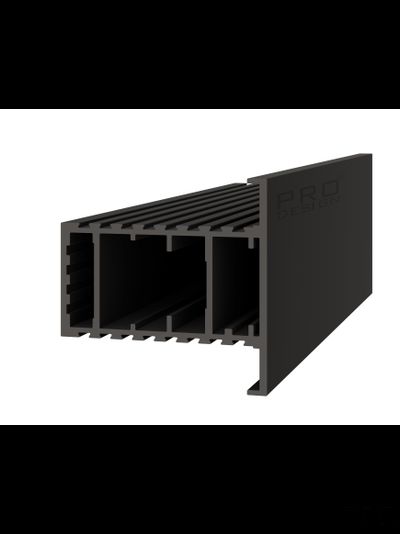 Алюминиевый профиль Pro Design Panel 42 мм Черный RAL 9005