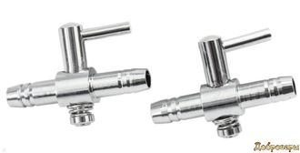 кран никелированный