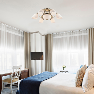 Классическая потолочная люстра 22010/6+2 античная бронза Ariele