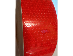 Лента светоотражающая Призма ЛЮКС, красный (Польша), 1 метр (50 метров в рулоне)