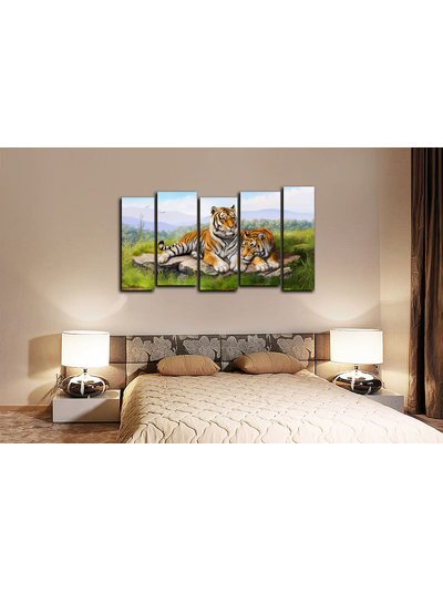 Модульная картина "Полосатая парочка"