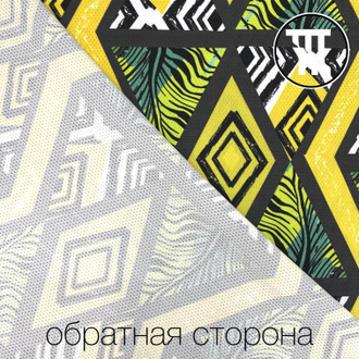 Сетка-стрейч "Спорт" принт Тропическая геометрия