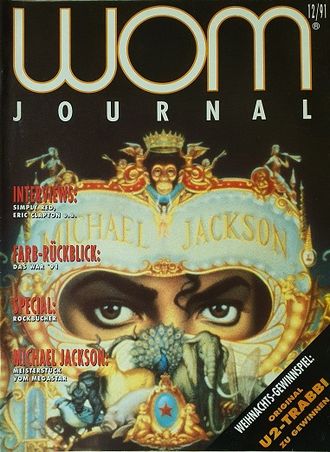 WOM Journal Magazine December 1991 Michael Jackson, Иностранные музыкальные журналы, Intpressshop