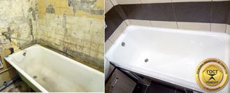 Цены на реставрацию чугунной ванны жидким акрилом, стакрилом и эмалью в Мурманске.