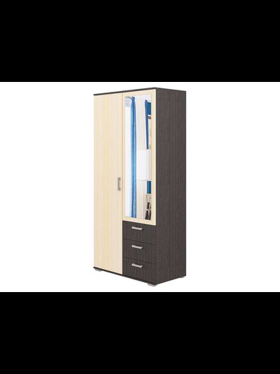 Шон-14 шкаф двухдверный распашной Венге/Дуб молочный