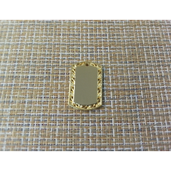 Подвеска кулон мини с ажурным краем 22x36 мм золотистый