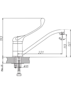 Смеситель хирургический HAIBA HB4254