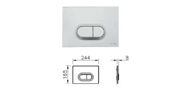 Комплект: подвесной безободковый унитаз Vitra Mia Round, с сиденьем с микролифтом, инсталляцией и кнопкой Loop, хром матовый 9856B003-7200