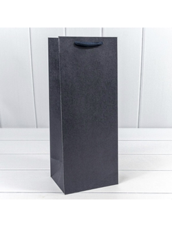 Крафт пакет плотный с веревочной ручкой (тем. синий), 140*110*350мм