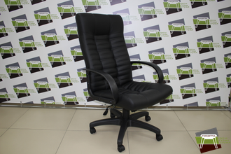 Кресло Кр26 (АТЛАНТ) ТГ ПЛАСТ ЭКО1 (экокожа черная)