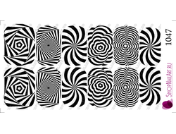 Слайдер-дизайн 1047 - Чёрно-белые оптические иллюзии, линии.