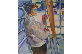 «Лыжница» 1965 г., холст, масло 90х79