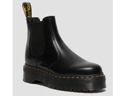 Dr Martens 2976 Polished Smooth Platform Chelsea Black