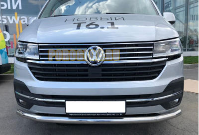 Защита переднего бампера d60 для Volkswagen T6 (2020-...)