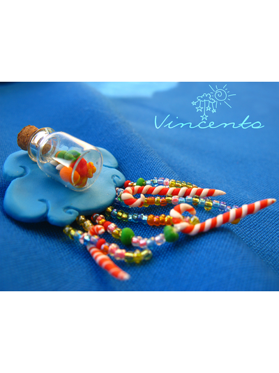 Праздничная брошь с конфетами и баночкой - "Карамельное счастье"