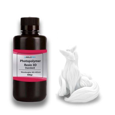 Фотополимерная смола для 3Д Standard 10k Белый мел LCD DLP 385-405nm SOLORSN