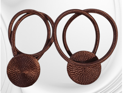 Подхваты для штор на магнитах, цвет темно-коричневый, в комплекте 2 штуки