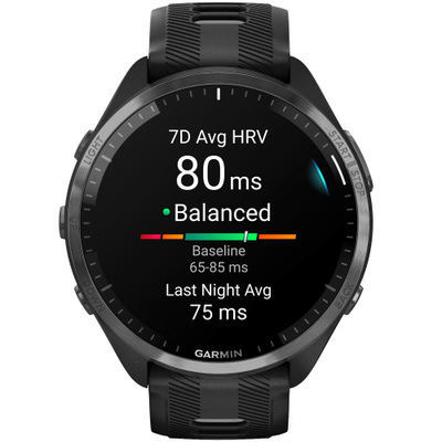 Умные часы Garmin Forerunner 965 Black / Powder Gray DLC Titanium