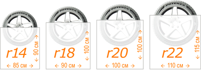 Пакет под автомобильные шины ПНД 110х110/15 мкм