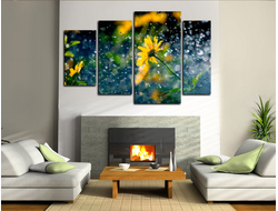 Модульная картина "Летний дождь"