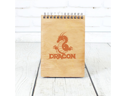 Скетчбук деревянный год Дракона №13
