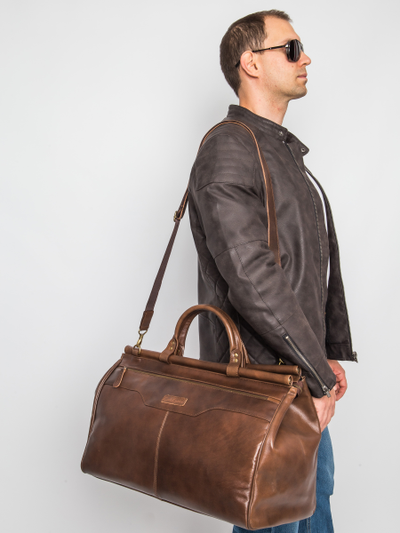 Кожаный саквояж Otranto Premium brown (арт. 4006-63)