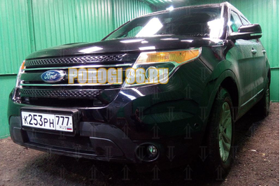 Защита радиатора Ford Explorer 2010-2015 black