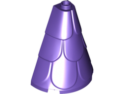 Tower Roof 2 x 4 x 4 Half Cone Shaped with Roof Tiles, Dark Purple (35563 / 6249412 / 6331923)