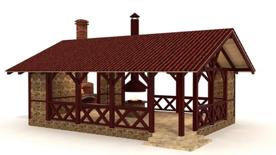 Беседка из блоков ДЮРИСОЛ